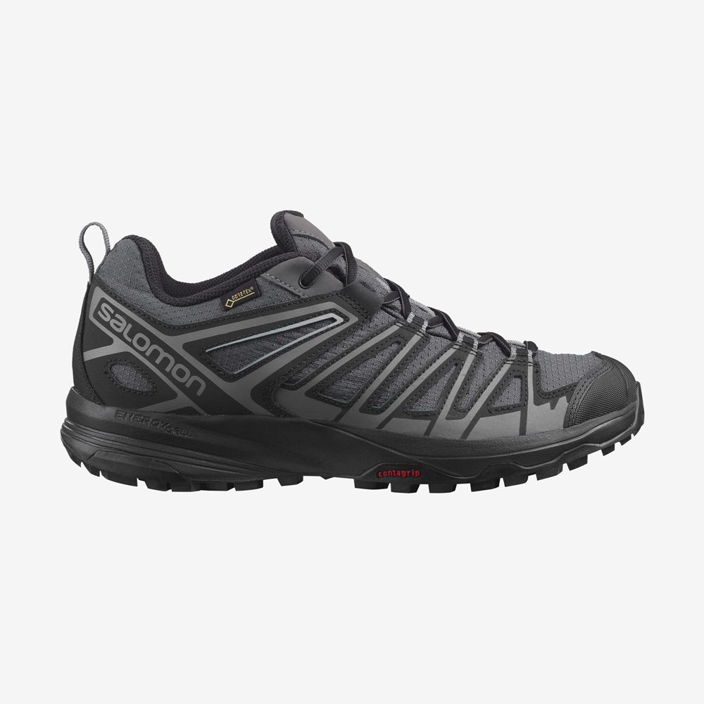 Buty Trekkingowe Męskie Salomon X CREST GORE-TEX - Czarne - Polska (704-DRQMPJ)